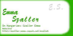 emma szaller business card